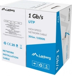 Cablu LAN UTP 1Gb/s 305m CCA albastru