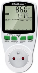 Contor de consum de energie cu istoric PM0627, LCD, 16 A / 3680 W