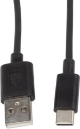 Cablu Lanberg USB-C la USB-A 1,8 m, USB 2.0, negru - 1 buc