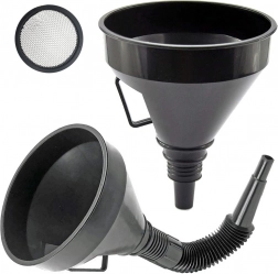 Pâlnie mare din plastic pentru combustibil cu sită