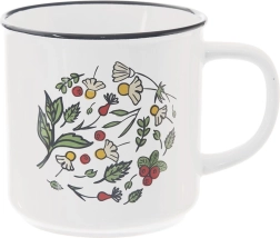 Cană ceramică Orion cu motiv floral, 650 ml