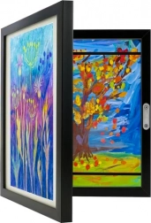 Ramă artistică pentru desene A4 cu spațiu de stocare pentru 150 de lucrări KRUZZEL