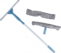 Spălător telescopic pentru geamuri cu racletă 50–95 cm, set din 4 piese