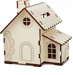 Kúzlo dreva pușculiță din lemn – căsuță cu lumânare