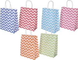 Sac de hârtie cadou cu model colorat