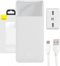 power bank Baseus Bipow 30000 mAh, 15 W, albă