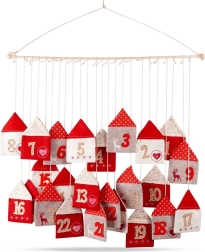 Calendar advent atârnat din fetru 70 × 60 cm