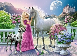 Puzzle 300 piese My Friend Unicorn de la Castorland