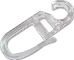 Cârlige pentru perdele transparente, plastic, pachet 10 buc