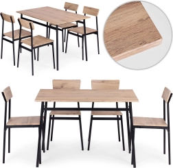 Set de sufragerie masă și 4 scaune modernhome malmo