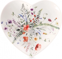 Farfurie de desert din porțelan în formă de inimă Maki 17,5 × 17 cm