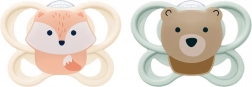 Suzetă NUK Perfect Match Air pentru nou-născuți, FOX/BEAR, 2 buc