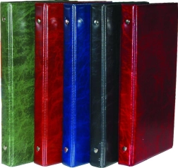 Suport pentru cărți de vizită A5 pt. 80 buc. lucios, asortat, cu registru