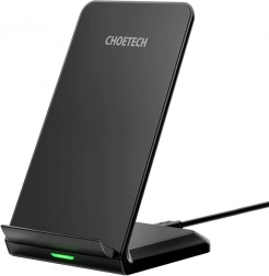 Încărcător wireless Choetech cu suport de inducție negru