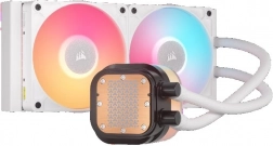 răcire cu apă cpu corsair icue link titan 240 rx lcd, 240 mm, albă