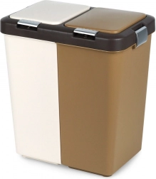 Coș de sortare a deșeurilor din plastic 2×20 l