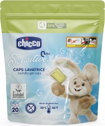 Capsule de spălat Chicco Baby Sensitive pentru rufe pentru copii, 20 buc.