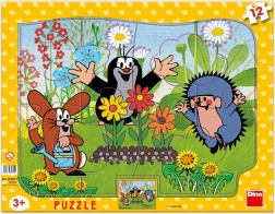 Dino puzzle de hârtie Krteček grădinar 12 piese