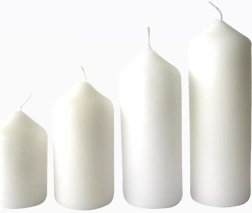 Lumânări de Advent PROVENCE, diametru 4 cm, set alb cu 4 mărimi