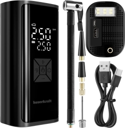 Pompă de aer electrică portabilă 150 PSI cu powerbank 6000 mAh și lanternă LED