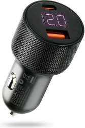 Încărcător auto EVERACTIVE 75 W cu USB-C PD și USB-A QC 3.0