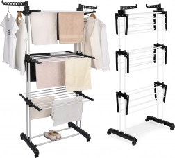 Uscător vertical pentru rufe cu roți, pliabil, ModernHome