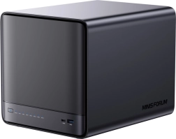 Minisforum NAS N5 mini PC cu AMD Ryzen 7, 16 GB RAM și SSD de sistem de 128 GB