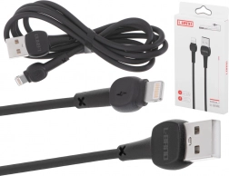 Cablu pentru încărcare rapidă USB-A Lightning negru 2A 100 cm