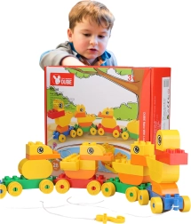 Set de construit familia de rățuște cu sfoară (28 piese)