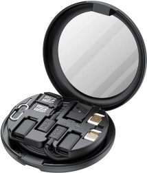 Încărcător wireless Budi 12‑în‑1 15 W cu organizator și adaptoare