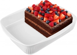 Tavă de copt din porțelan alb 36,5 × 30 × 6 cm, 4 l