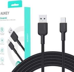 Cablu AUKEY din nylon USB-C la USB-A 1.8m