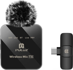 Microfon lavalier wireless PULUZ cu receptor USB‑C