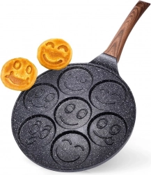 Tigaie din granit pentru ouă cu 7 compartimente BLACK & WOOD 26 cm