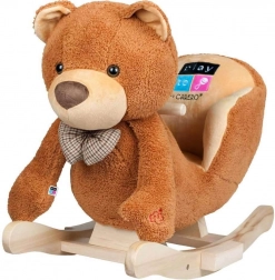 Ursuleț legănător din pluș cu sunete PlayTo, maro
