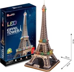 CUBICFUN puzzle 3D luminos turnul Eiffel cu iluminare LED, 84 piese