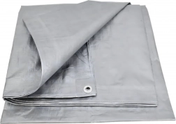 Prelată de protecție UV 4 × 5 m, 80 g/m², argintie