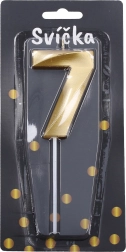Lumânare de petrecere numărul 7 aurie