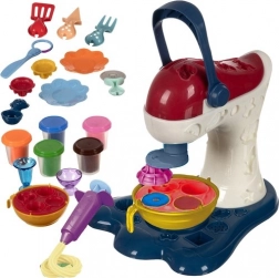 Mașină mare de presat în formă de mixer KRUZZEL + 5 borcănașe de plastilină și accesorii