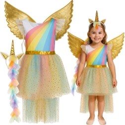 Costum de unicorn pentru copii Kruzzel, 3 piese (122–128 cm)