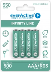 Acumulatori AAA R03 550 mAh – ready to use Infinity Line (4 buc)