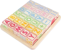 Cuburi educative din lemn ABC Le Toy Van