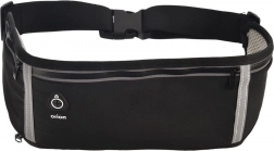 Borsetă reflectorizantă pentru alergare cu curea reglabilă și buzunar pentru sticlă