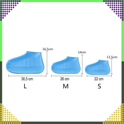 Huse din silicon impermeabile pentru încălțăminte împotriva ploii și suprafețelor alunecoase, mărimea L
