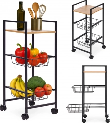 Raft mobil cu 2 coșuri și raft pe roți de la ModernHome