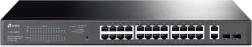 Comutator smart PoE+ gigabit, 24× PoE+, 2× uplink RJ45 și 2× SFP – TP-Link