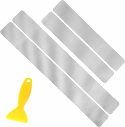 Stickere de protecție praguri uși 4 bucăți carbon argintiu