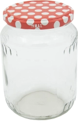 Borcan pentru conservare 720 ml TWIST 82 cu capace cu buline, 8 buc