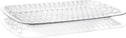 Tavă Accasa din plastic cu imitație de sticlă 41 × 27 × 2 cm, transparentă