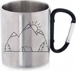 Cană turistică din oțel cu carabină 350 ml